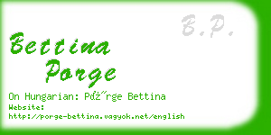 bettina porge business card